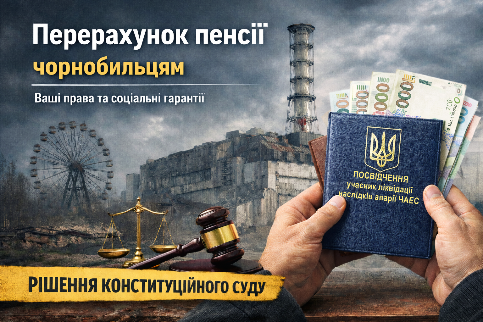 ПЕРЕРАХУНОК ПЕНСІЇ ЧОРНОБИЛЬЦЯМ У 2024 РОЦІ: ЯКІ РОЗМІРИ ГАРАНТОВАНІ ЗАКОНОМ?